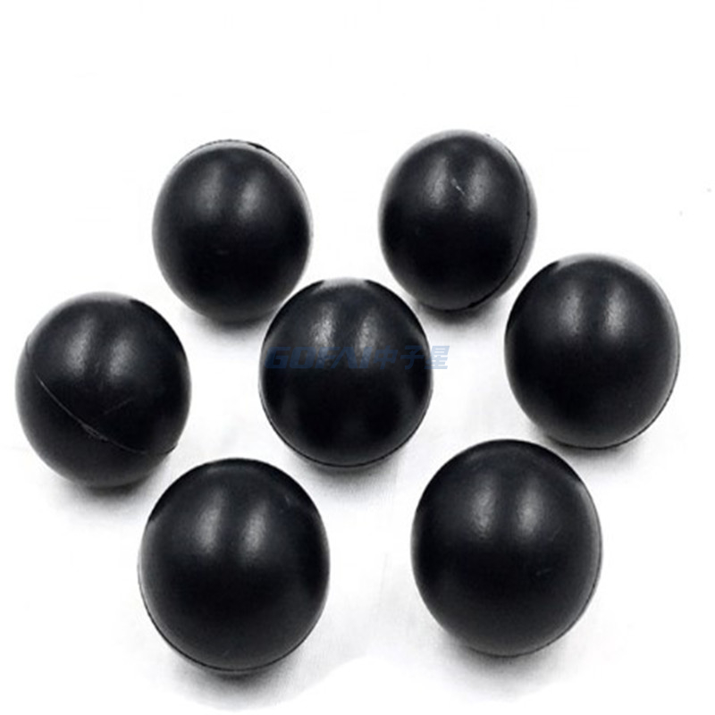 优质黑色氯丁橡胶硅胶实心橡胶球带孔中国制造