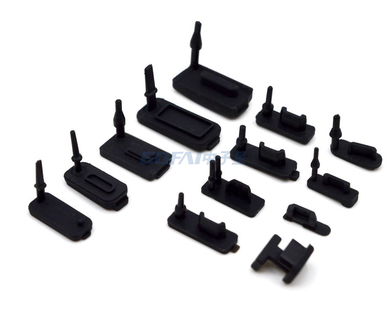 定制手机硅橡胶微型 USB 充电器端口防尘盖
