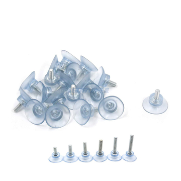 M6 M8 M10 螺纹可调节水平透明替换脚垫 PVC 强力吸盘适用于家具椅子和桌子