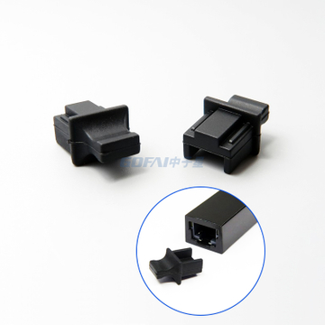 以太网集线器端口 RJ45 母端口橡胶保护盖 带手柄的防尘塞