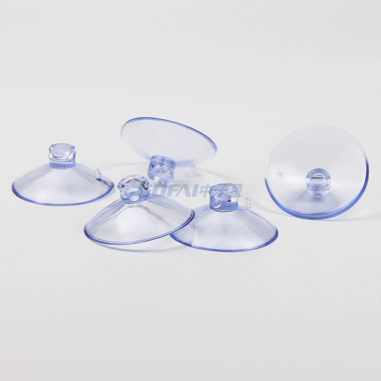 透明PVC吸盘衣架橡胶吸盘带孔家具桌玻璃