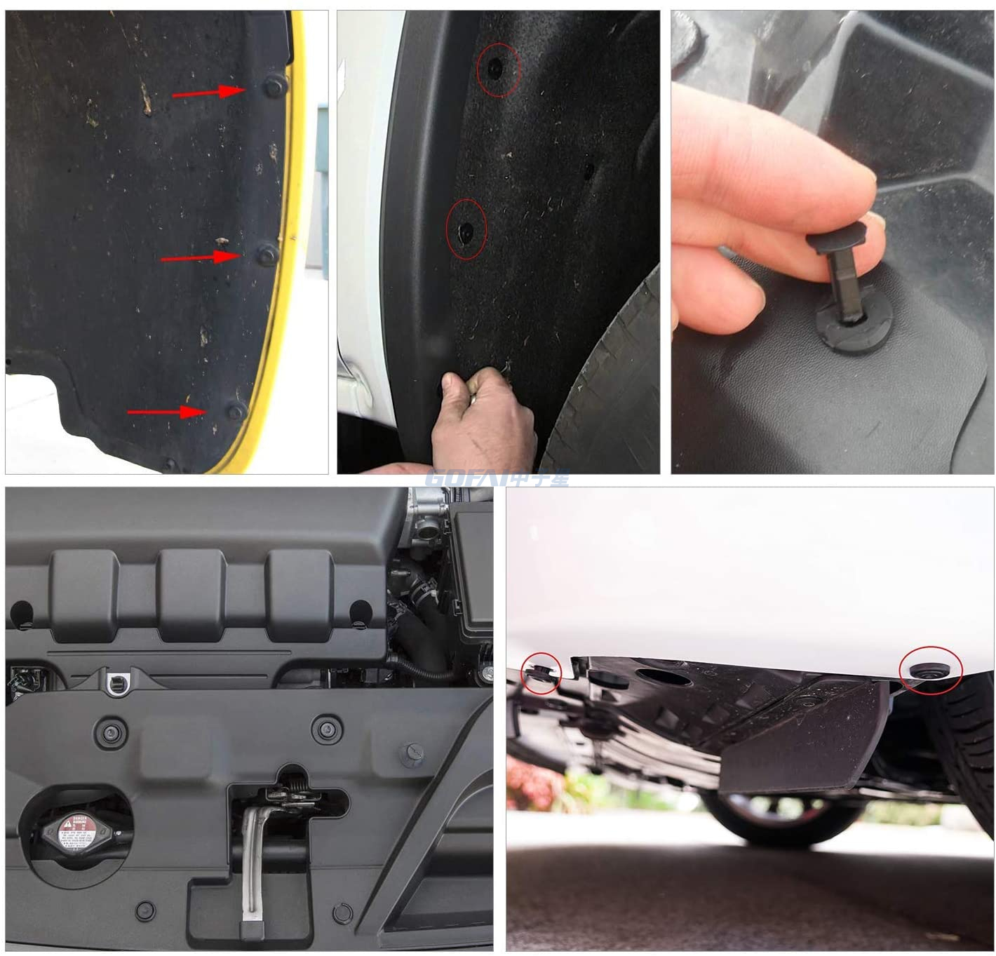 汽车推固定器夹汽车塑料夹紧固件尼龙保险杠挡泥板铆钉适用于丰田通用福特本田