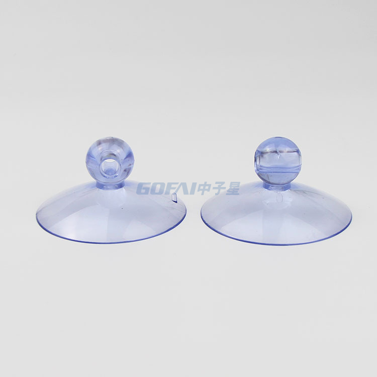 高品质 63 毫米 PVC 透明球头吸盘，带孔玻璃桌