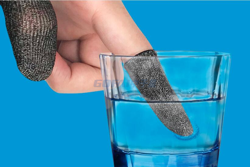 OEM制造商批发触摸屏手套出售手机游戏控制器防汗银纤维手指套