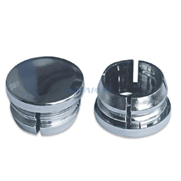 25mm 50mm 1/4 英寸镀铬圆管盖，电镀盖，塑料电镀零件，电镀螺丝孔盖，电镀塞